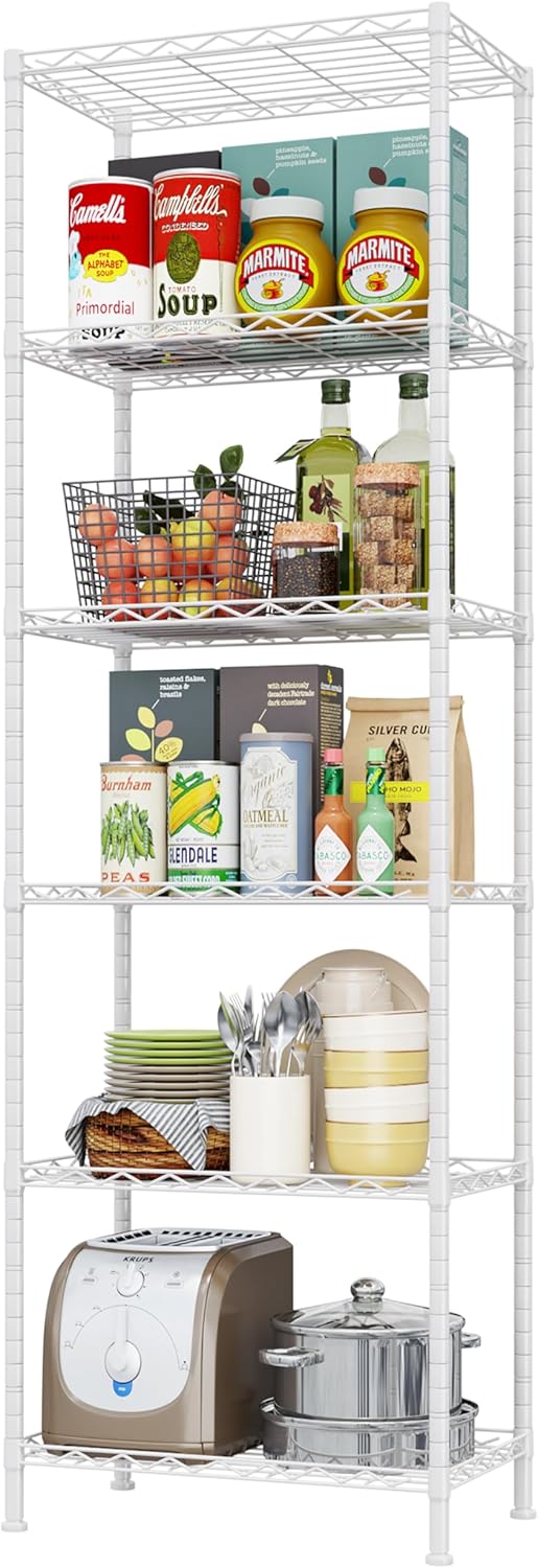 Adjustable Wire Shelving Unit for Kitchen and Closet Storage