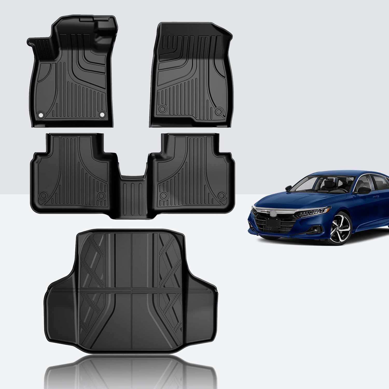 Custom Fit All Weather Floor Mats for 2018-2022 Honda Accord