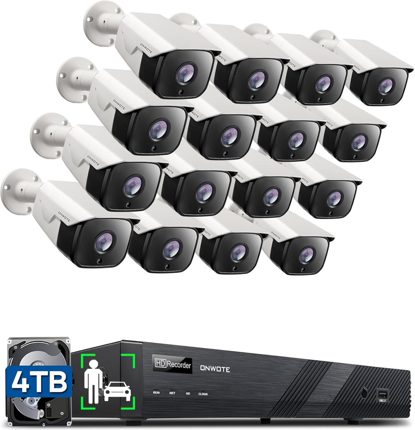 ONWOTE 16 Channel 6K NVR Security Camera System with Audio