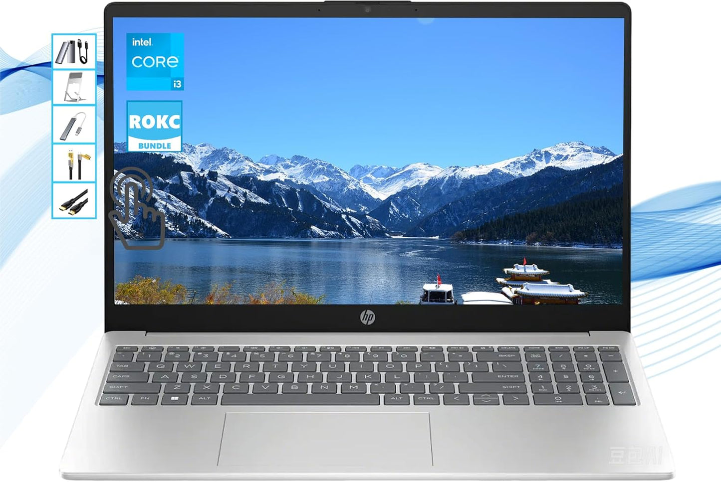 HP AI-Powered Laptop with 15.6in Touchscreen & Webcam