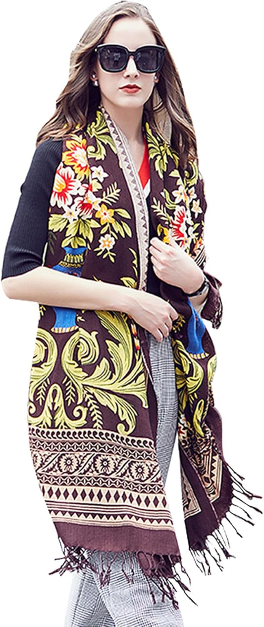 100% Merino Wool Pashmina Shawl for Women - Luxurious Wrap