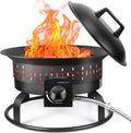 Outdoor Portable Propane Fire Pit 19-in - Portable Smokeless Firebowl