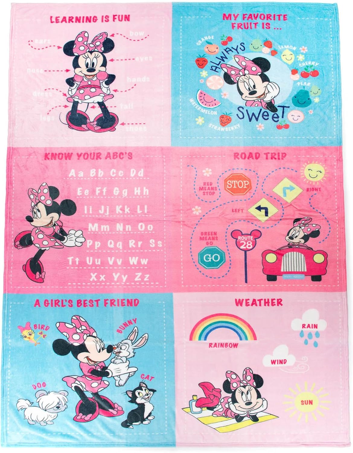 Super Soft Minnie Mouse Teaching Blanket