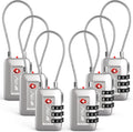 TSA Accepted Luggage Travel Lock Set - 6 Pack Secure Combo