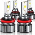 XWQHJW LED Headlight Bulbs 9005 H11 6000K Pack of 4 - Brighter, Plug