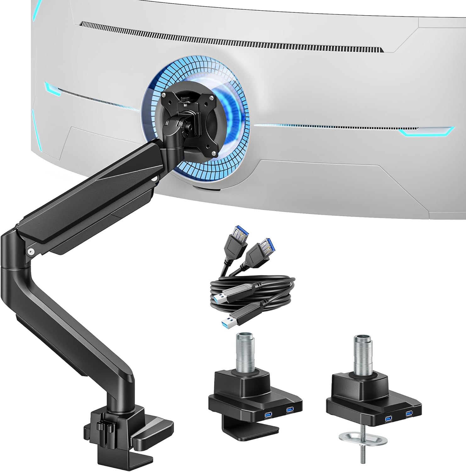 ARES WING Adjustable Monitor Arm for 13in-49in Screens
