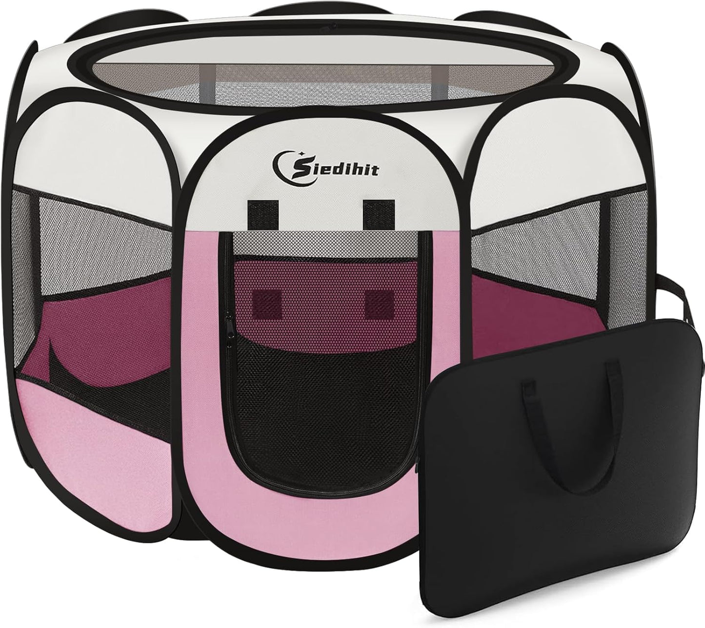 Pink Puppy Playpen for Dogs and Cats - Portable Indoor/Outdoor