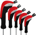 Mesh Golf 5pcs Head Covers Set 460cc Driver & Fairway Woods - Long