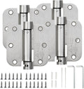 Self-Closing Door Hinge 3.5 in Rounded 5/8 Radius - 4 Pack Satin