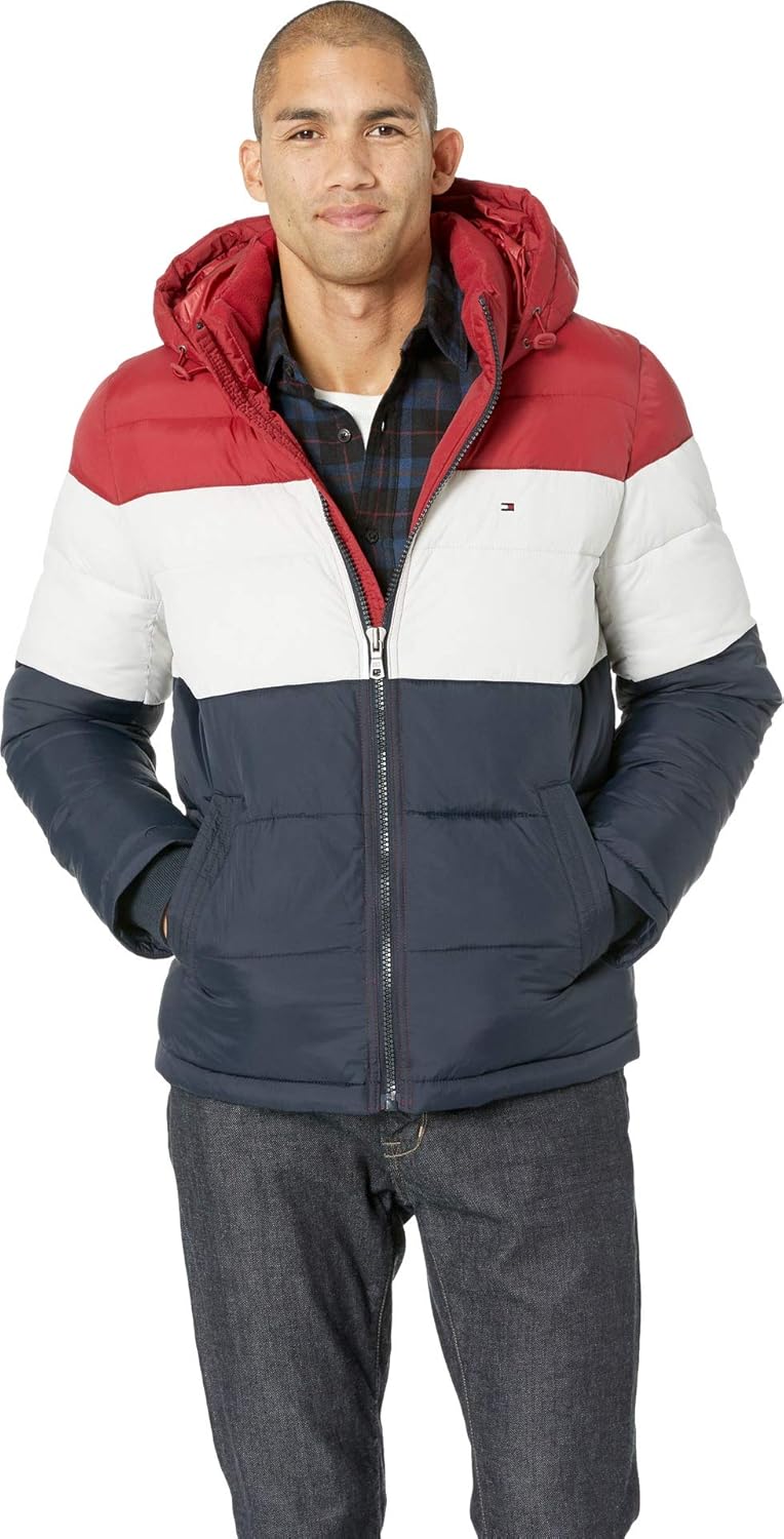 Tommy Hilfiger Men's Down Alternative Hooded Puffer Jacket