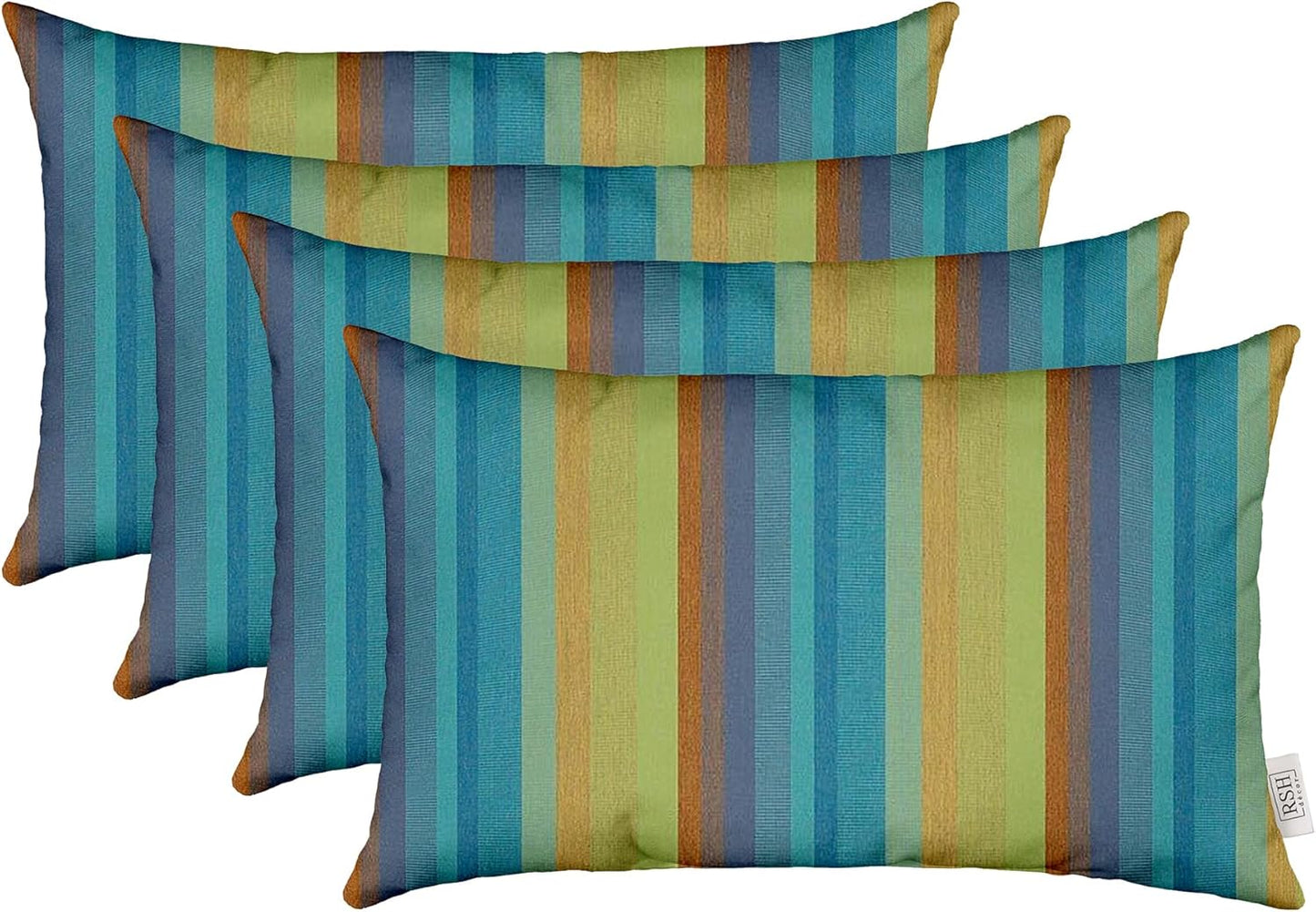 Sunbrella Lumbar Throw Pillows Set of 4 for Outdoor Comfort