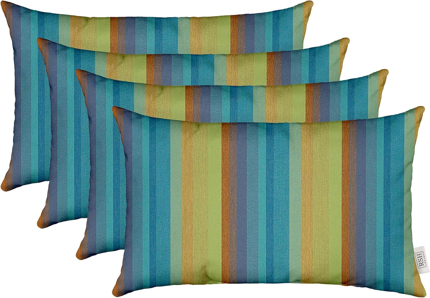 Sunbrella Lumbar Throw Pillows Set of 4 for Outdoor Comfort