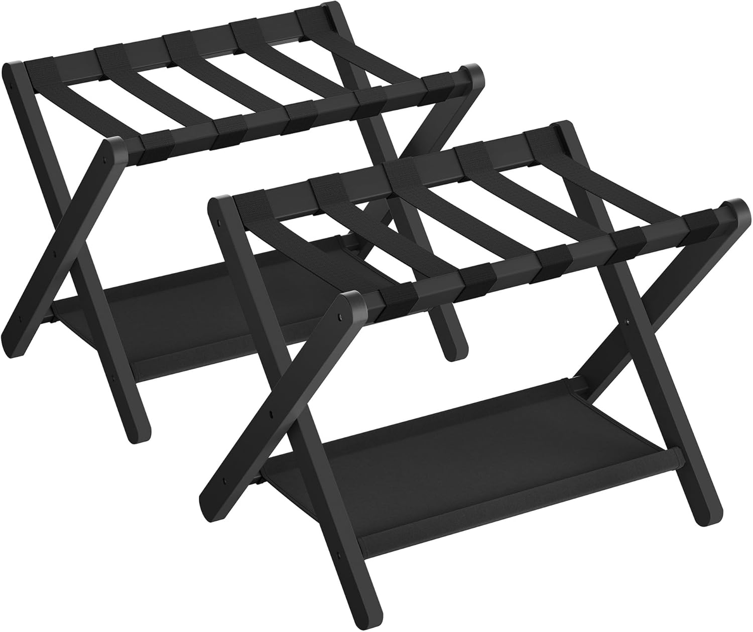 SONGMICS Luggage Rack Set of 2 Folding Suitcase Stand for Guests