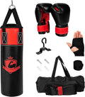 Punching Bag for Kids - Pre Filled Set with Gloves & Wraps