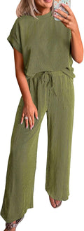 KIRUNDO Summer Sets Women 2 Piece Outfits - Versatile Ribbed Lounge