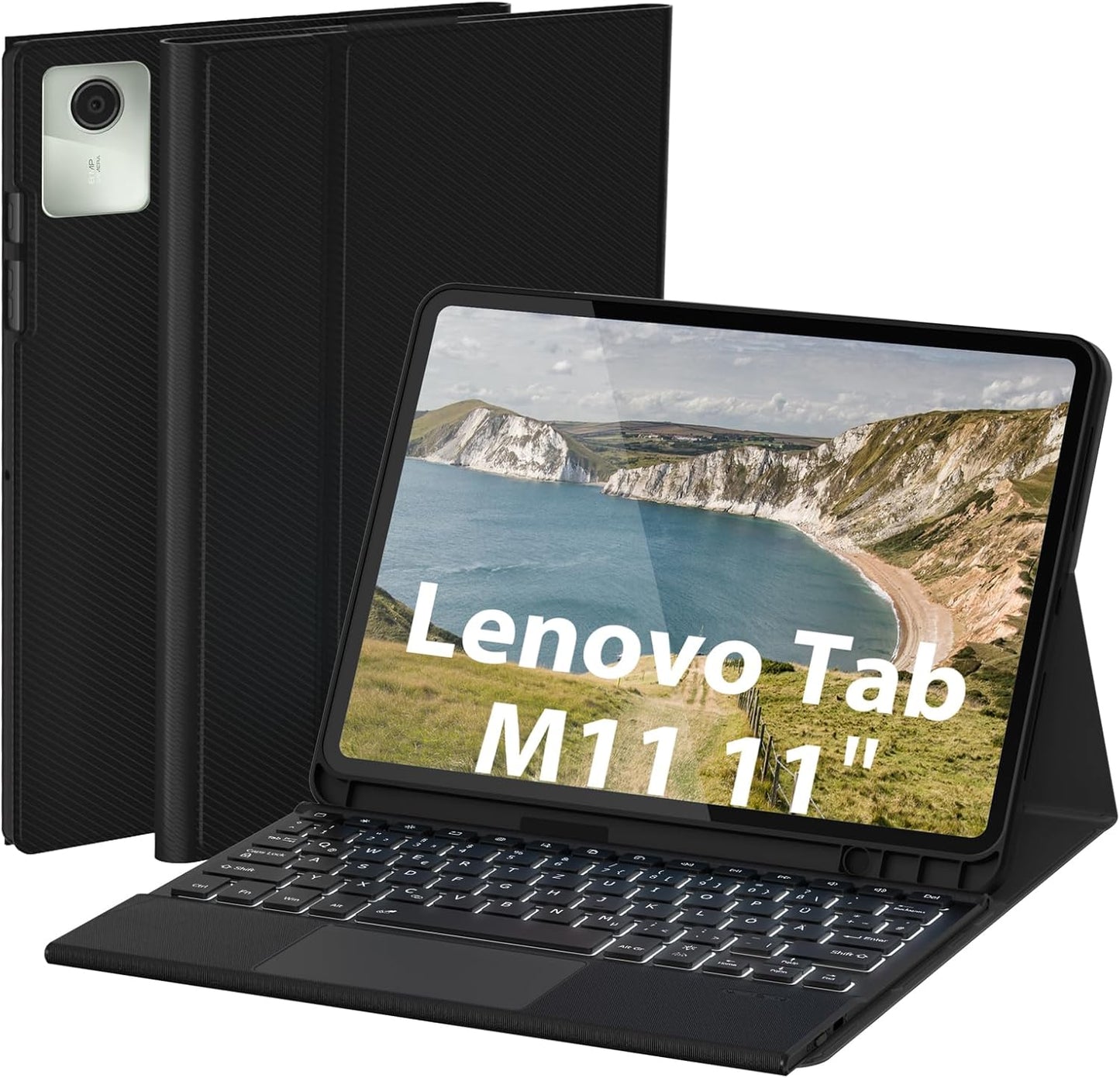 Backlit Bluetooth Keyboard Case Touch for Lenovo Tab M11 11-inch