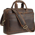 Polare Full Grain Leather 16.5in Laptop Briefcase - Classic Work Bag