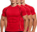 Men's Compression Shirts 3-Pack - Moisture-Wicking Athletic Baselayer