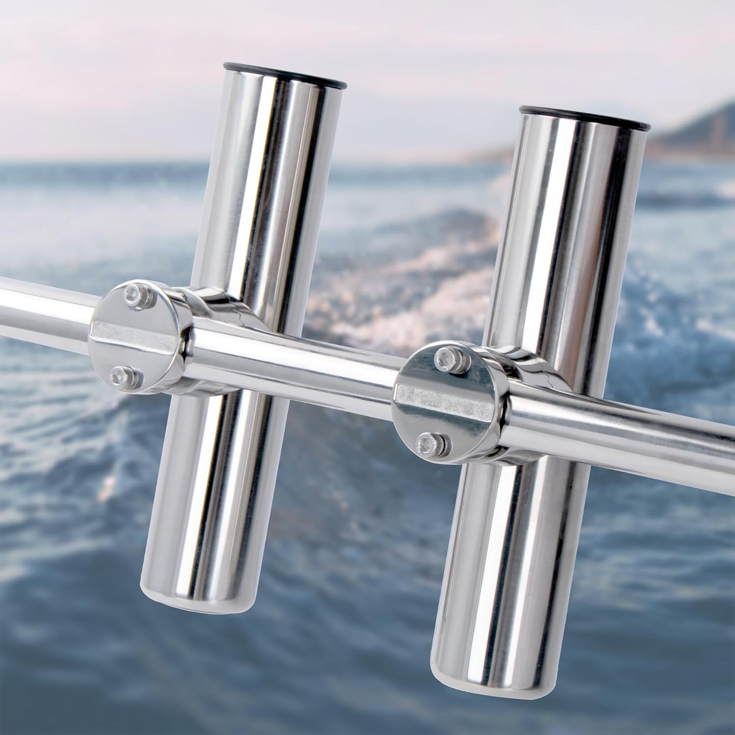 2 Pack Fishing Rod Holders for Boat Rail Mount - Durable & Easy