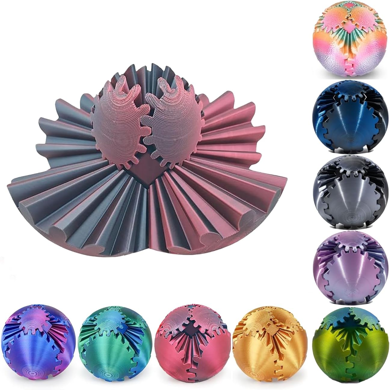 Red Gear Ball Fidget Toy - Stress Relief