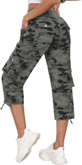 MoFiz Women's Cargo Capris Hiking Pants - Lightweight (Style H54T)