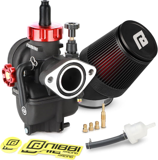 NIBBI 22mm Carburetor with CNC 48mm Air Filter Kit for Mini Bikes