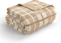 Snuggle Sac Checkered Throw Blanket for Couch - Cozy Reversible Plaid