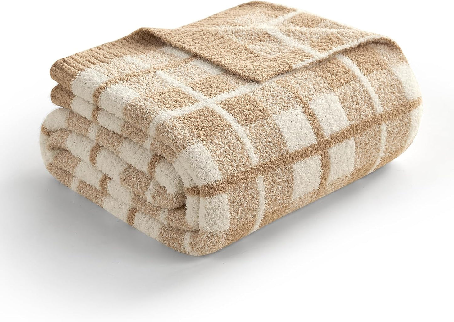 Snuggle Sac Checkered Throw Blanket for Cozy Warm Comfort