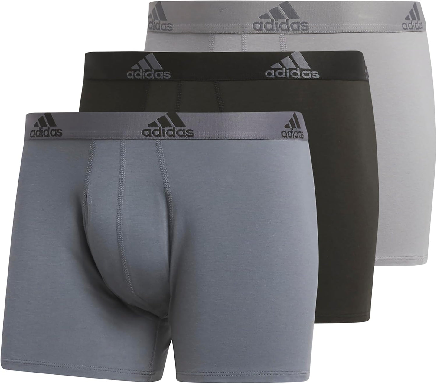 adidas Men's Performance Stretch Cotton Trunk Underwear 3-Pack