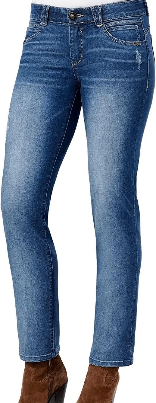 Democracy Women's Ab Solution Straight Leg Jeans for Comfort