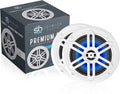SEABASS Premium 6.5 Marine Speakers - LED Lighting Boost