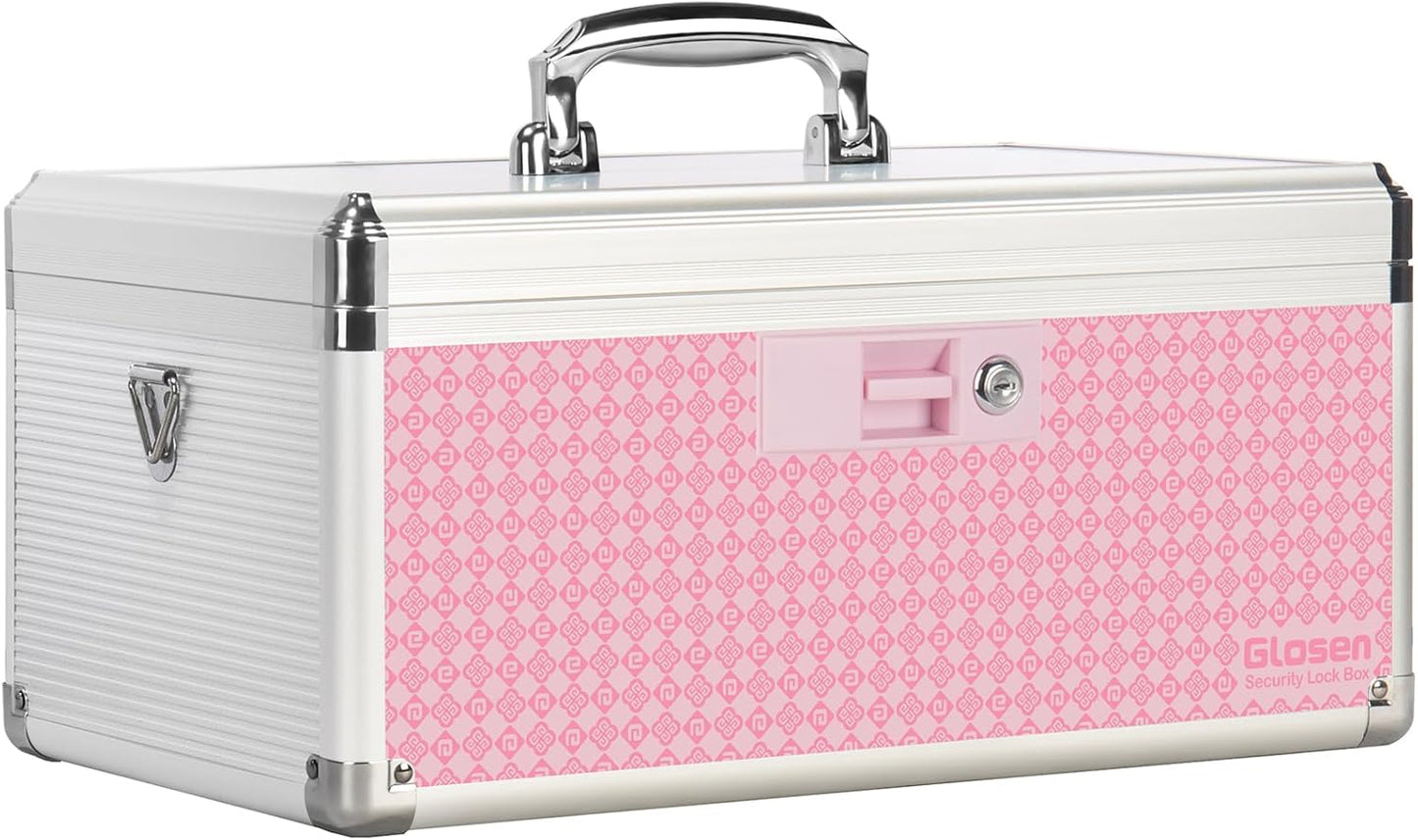 Medicine Lock Box Storage Safe Pink - Durable and Spacious Design