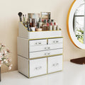 Delamu 3-Tier 6-Drawer Makeup Organizer Countertop - Elegant Storage