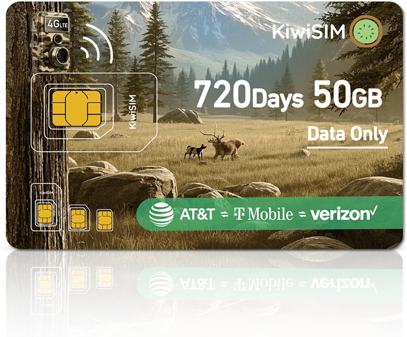 4G LTE Data SIM Card 50GB for Trail and Security Cameras