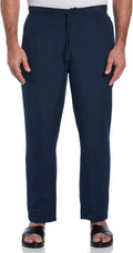 Linen-Blend Drawstring Pants with Pockets - Lightweight Comfort