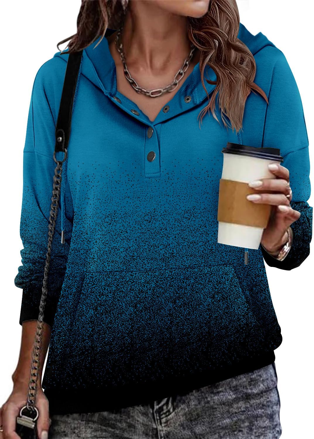 VIEACTIVEWEAR Tie Dye Hoodie for Women - Casual Oversize Pullover