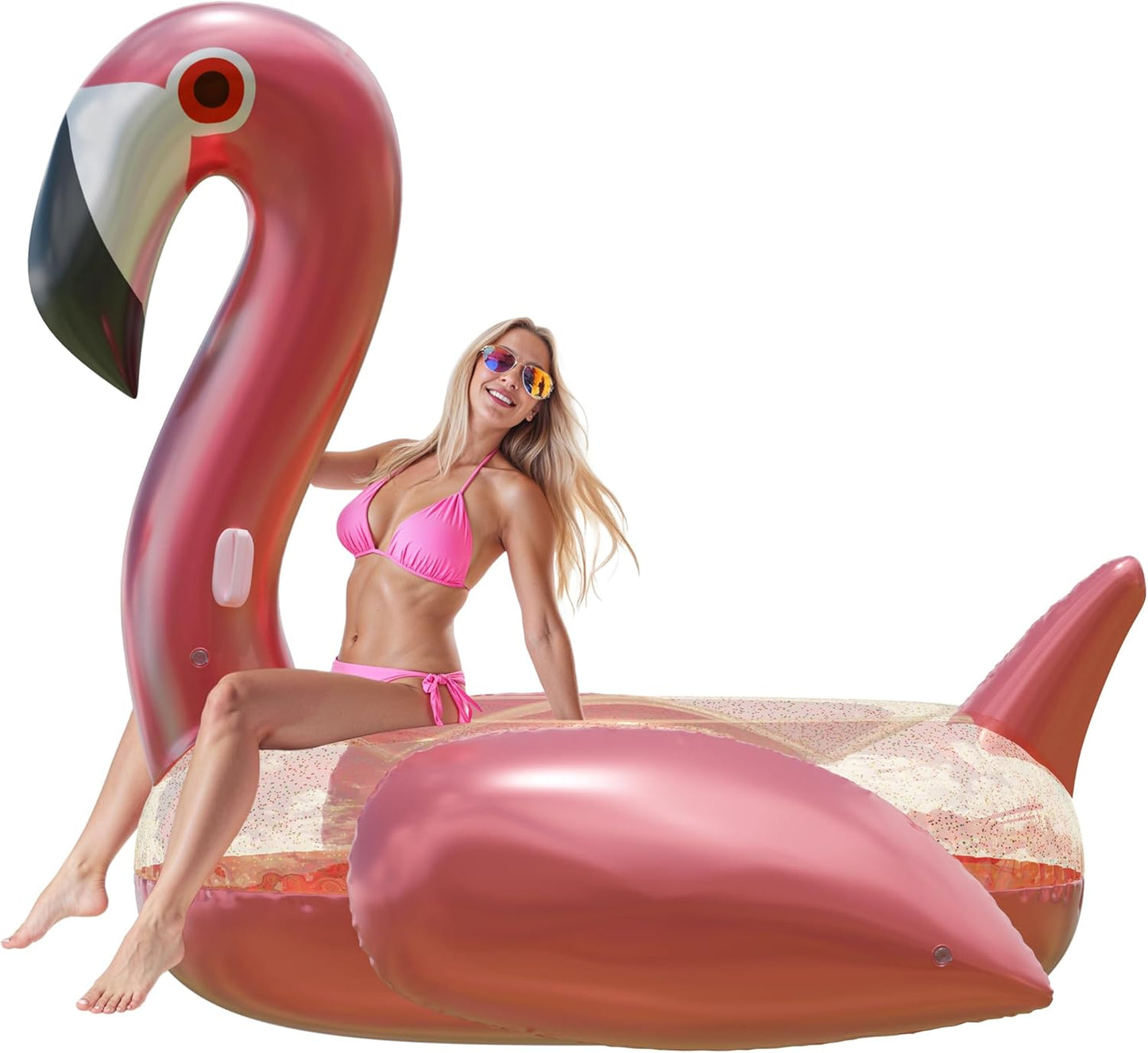 JAMBO Inflatable Tanning Pool Float - Extra Large Flamingo Fun