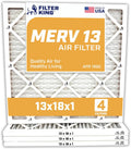 Filter King 13x18x1 Air Filter 4-Pack - MERV 13 Home HVAC