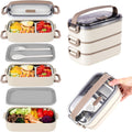 Bento Lunch Box for Kids and Adults, 47oz 2-Compartment Design