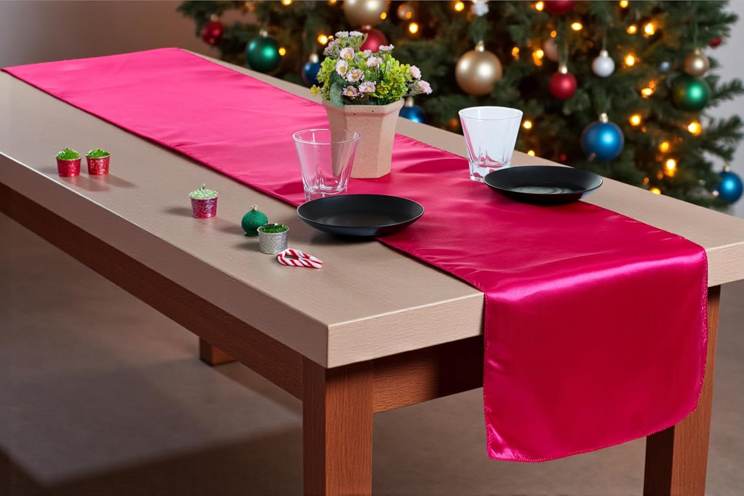 MDS Christmas Satin Table Runners - Perfect for Any Occasion