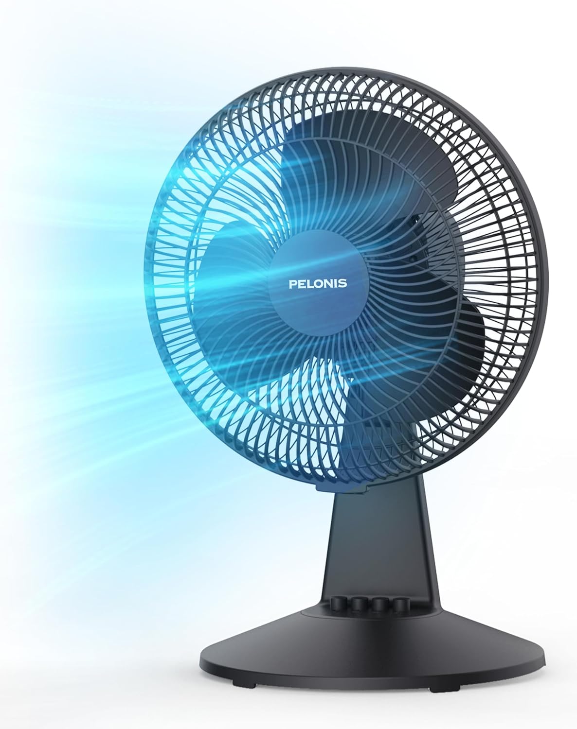 PELONIS 12-Inch Oscillating Table Fan - Powerfully Quiet