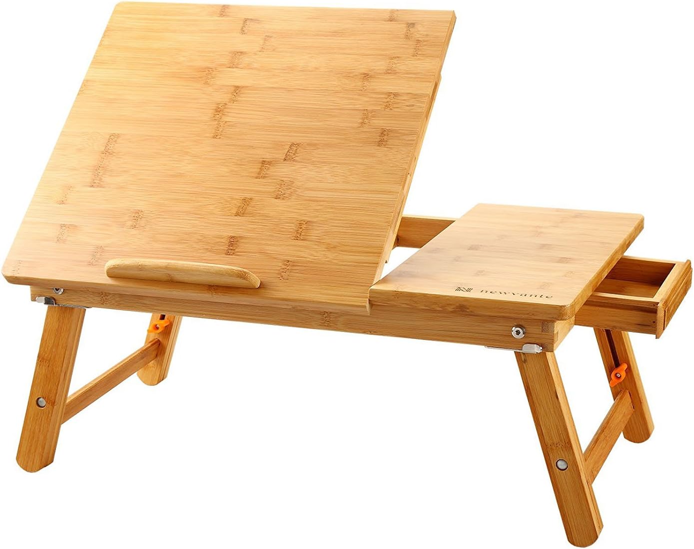 Laptop Desk Nnewvante Bamboo Bed Tray Adjustable Foldable Design