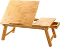 Laptop Desk Adjustable Bamboo Foldable Bed Tray - Multiuse Lap Desk