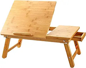 Adjustable Bamboo Laptop Desk for Multi-Use and Convenience