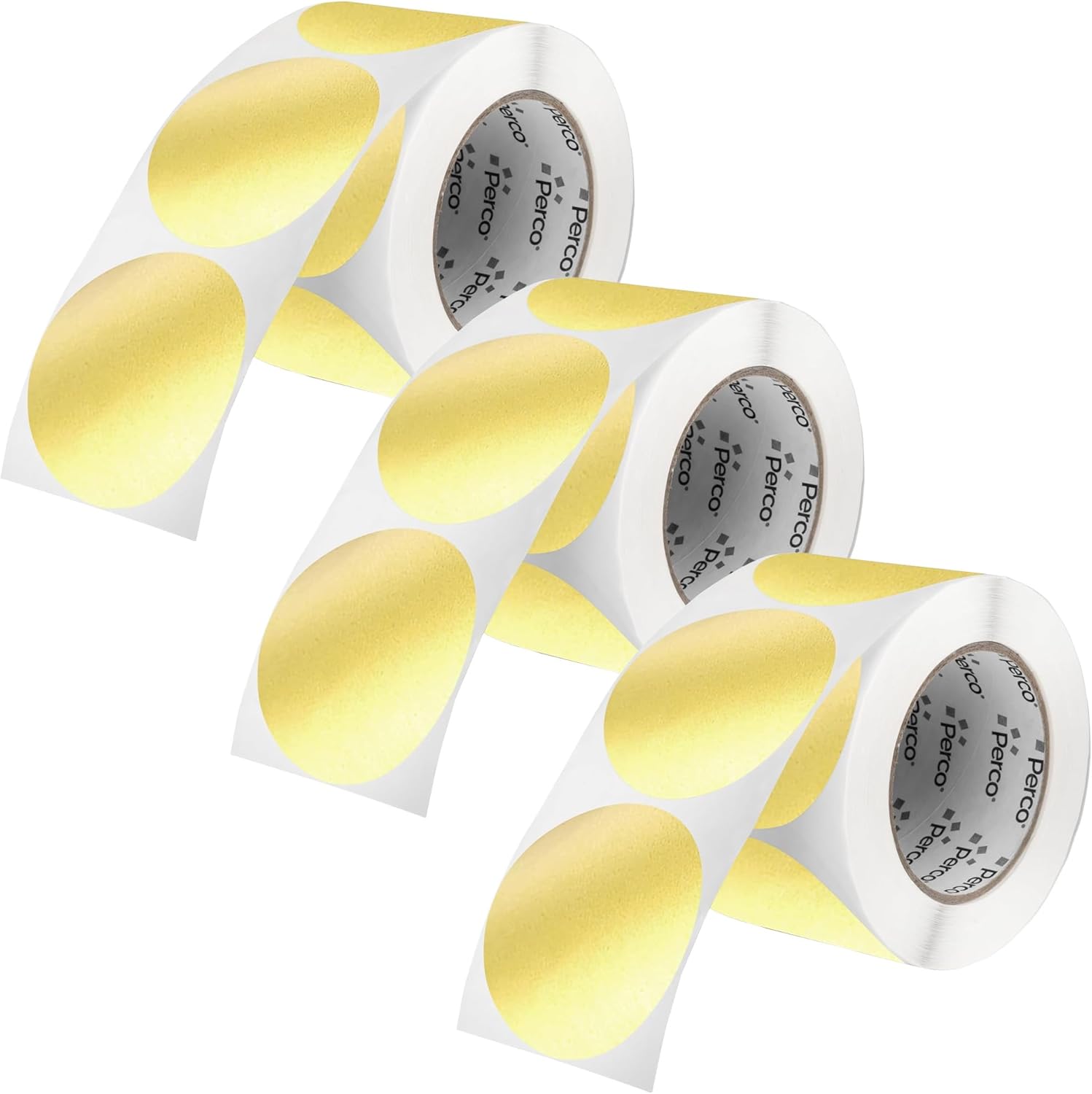 Perco Metallic Gold Round Circle Dot Sticker Labels for Events