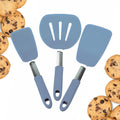 Flexible Silicone Turner Spatula Set (3 Pcs) - Thin, High Heat 600F