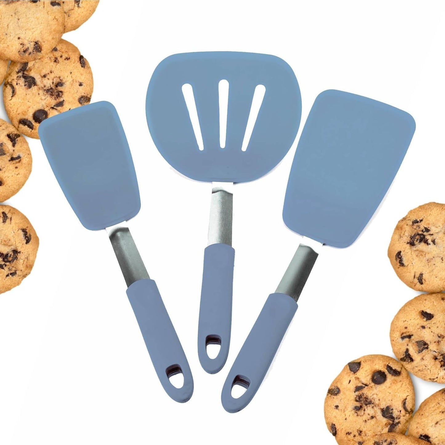Flexible Silicone Turner Spatula Set for High Heat Cooking