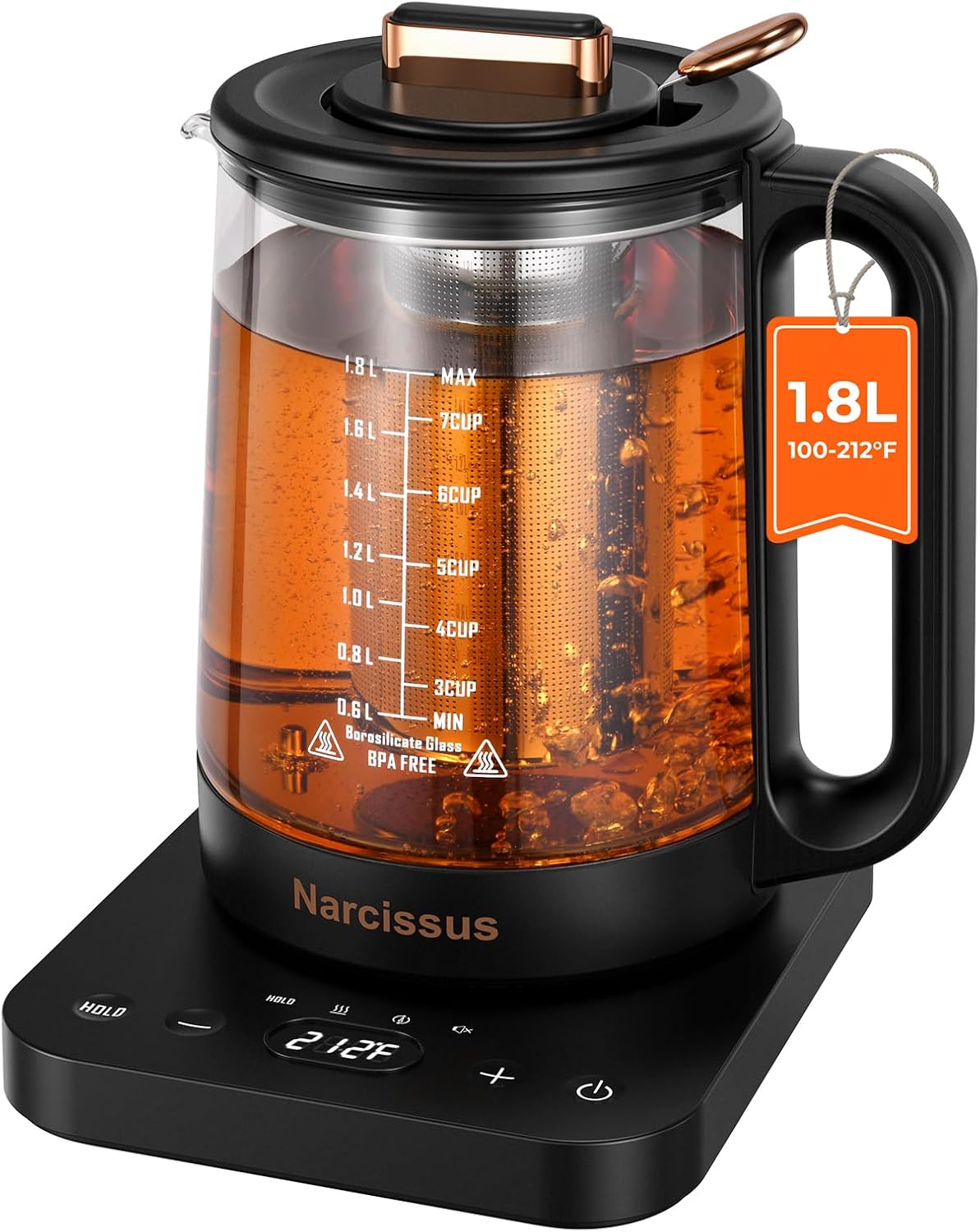 Narcissus Electric Kettle with Temperature Control for Tea Lovers