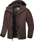 Mens Waterproof Ski Jacket - Fleece Lined Warm Winter Coat