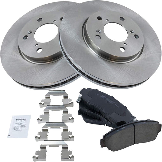 TRQ Front Brake Pad & Rotor Kit for 2005-2010 Honda Odyssey